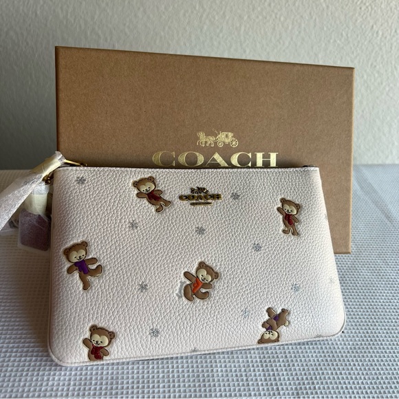 Coach Wristlet with Snowy Bears Print - Picture 11 of 14